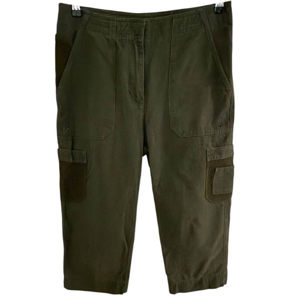 Lauren Ralph Lauren Womens Olive Green Cotton Cargo Crop Pants Size 6 Utility